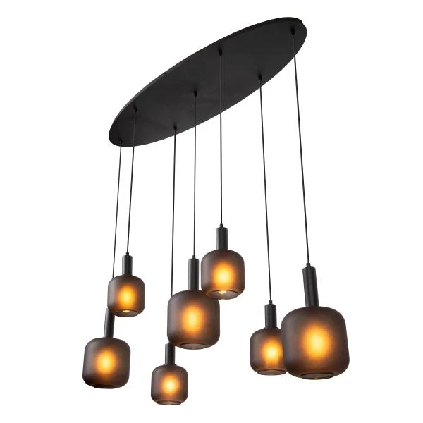 Lucide ELOISE - Pendant light - 7xE27 - Black - detail 4